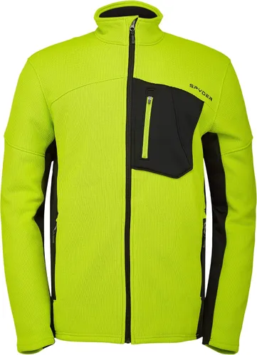 Vista 14 de Spyder Chaqueta híbrida de capa media con cremallera completa para hombre Azul etéreo