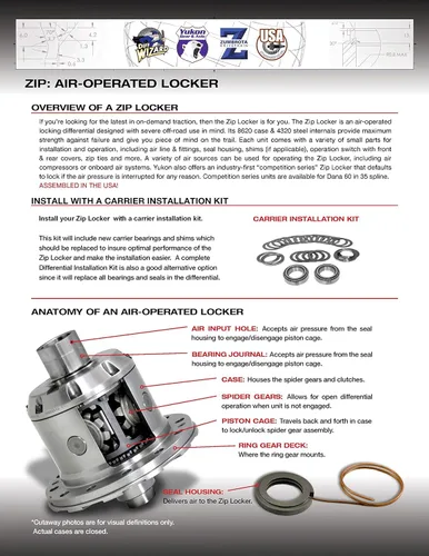 Vista 3 de Yukon Gear & Axle YZLD30-4-27 Zip Locker para Dana 30 27-Spline