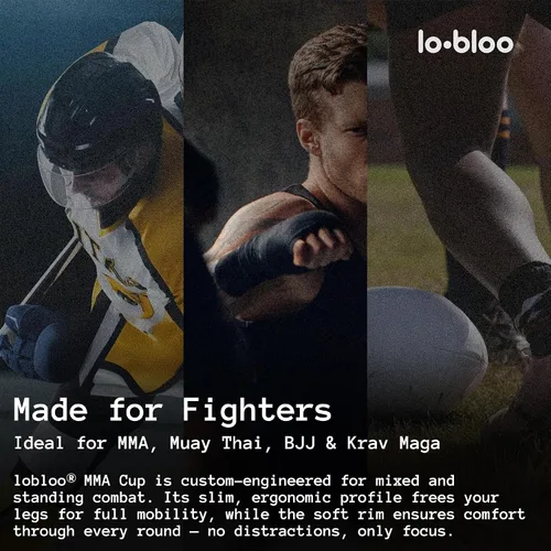 Vista 8 de lobloo MMA Cup Athletic Groin Cup for Martial Arts Mixing Standing and Ground Fighting - Tales como MMA, BJJ y Krav MAGA