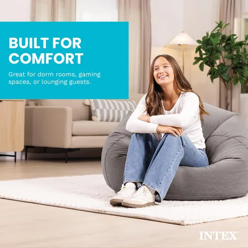 Vista 5 de Intex Bolsa silla inflable, 42" x 41" x 27," Beige