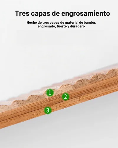 Vista 2 de SeptCity - Tabla de lavado para ropa, lavadora de manos antigua para mujer, madera duradera, antideslizante, bambú, herramientas para el hogar