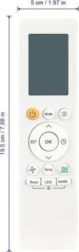Vista 4 de RG10L1-C2HS - Mando a distancia de repuesto compatible con aire acondicionado Midea RG10L (2HS)/BGEFU1 RG10 RG10