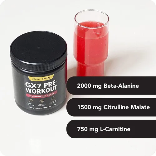 Vista 8 de Suplemento para antes de ejercitar Alpha GX7, energía maximizada para entrenamientos, 8.64 oz, sabor sandía