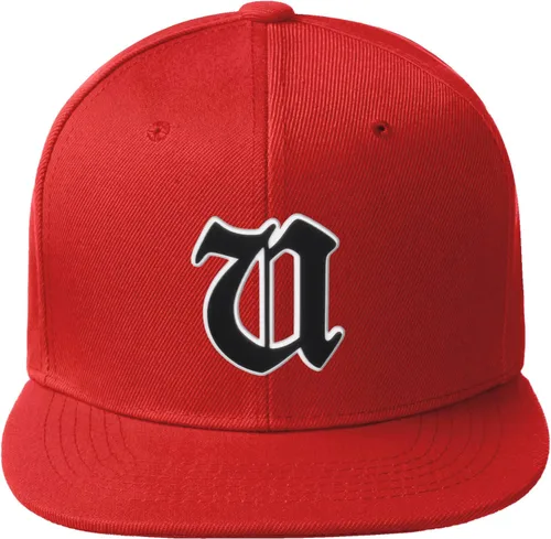 Vista 860 de Daxton Gorra clásica con visera de billete plano con letras del alfabeto inglés antiguo de la A a la Z