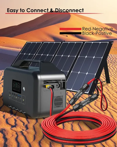 Vista 6 de Cable de extensión solar a XT60, adaptador XT60 de 25 pies 12 AWG a conector solar, cable de carga para paquete de batería de RV, paneles solares