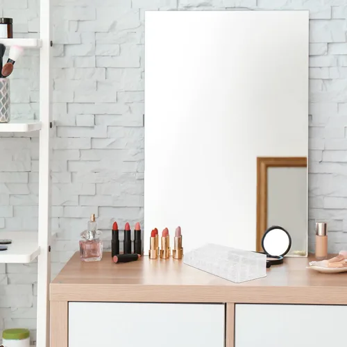 Vista 7 de Estante de exhibición de lápiz labial y organizador de esmalte de uñas, caja de almacenamiento de cosméticos de acrílico de 24 rejillas, soporte