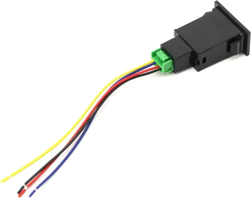 Vista 8 de iJDMTOY (1) Interruptor de botón de 4 polos estilo fábrica, de 12V con luces LED, luces indicadoras compatibles con luces antiniebla, DRL, barra