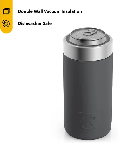 Vista 2 de RTIC Craft - Enfriador de latas con aislamiento, para bebidas, bebidas, botella, enfriador de latas de soda con tapa, metal de acero inoxidable