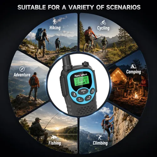 Vista 4 de Walkie Talkies de largo alcance para adultos, radios FRS recargables de 2 Colorido