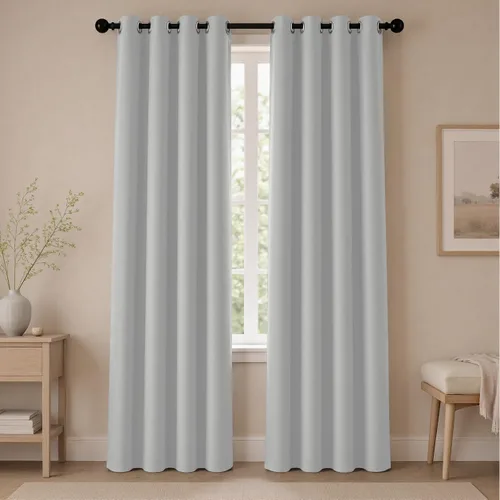 Vista 128 de Cortinas de oscurecimiento de habitación de 45 pulgadas de largo para dormitorio y sala de estar, cortinas térmicas aislantes con ojales
