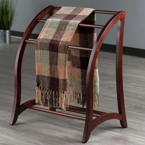 Vista 8 de Winsome Wood – Estantería para colchas con 3 estantes, nogal antiguo (94036)