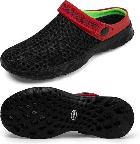 Vista 7 de SAGUARO - Zapatos de jardín de secado rápido para hombre y mujer, ligeros y transpirables. Zuecos de jardinería, sandalias de agua y malla