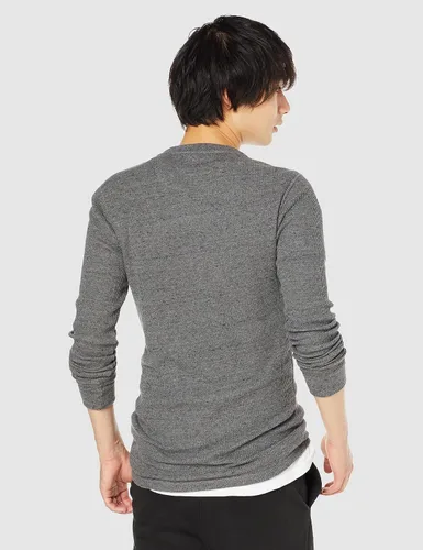Vista 3 de Tienda Essentials Camisa Henley de manga larga ajustada para hombre