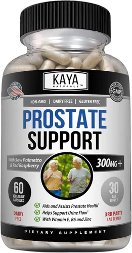 Vista 10 de Kaya Naturals Soporte de próstata Saw Palmetto, potente bloqueador de DHT para el crecimiento del cabello, promueve el sueño, reduce la micción