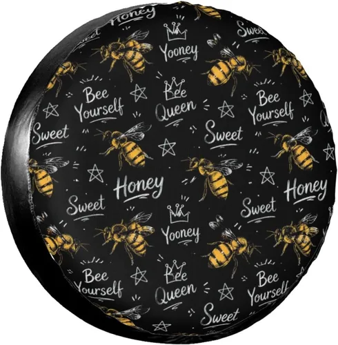 Vista 9 de 70s Groovy Hippie Retro Spare Tire Cover Wheel Protectors Dust-Proof Wheel Tire Cover Fit Trailer, Rv, Sand Many Vehicle 14inch