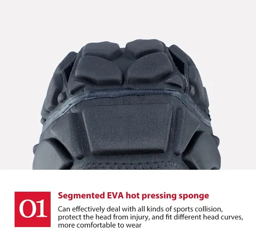Vista 2 de Charque Casco suave para fútbol de bandera, casco de rugby para niños y adultos, casco acolchado suave para fútbol Scrum Cap protector de cabeza