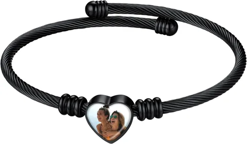 Vista 9 de U7 delicado brazalete de puño simple de platino bañado en oro real de 18K, joyería moderna. A. Oro básico