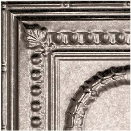 Vista 24 de FASÄDE Rosette - Panel de techo decorativo de vinilo adhesivo de 2 x 4 pies en bronce antiguo (paquete de 5)