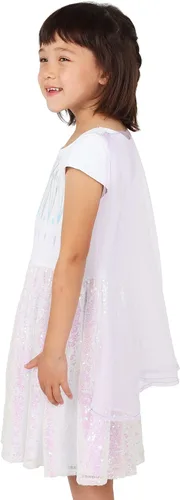 Vista 2 de Disney Vestido de fiesta de princesa Elsa y Anna inspirado en Frozen con capa desmontable