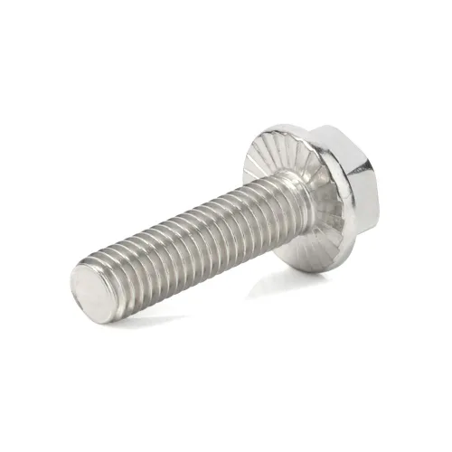 Vista 13 de Tornillos hexagonales con brida M10-0.059 x 0.787 in, acero inoxidable 18-8 (304), acabado liso, DIN 6921, 5 PCS