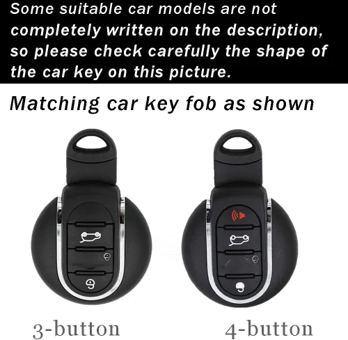 Vista 2 de ontto Funda de llavero de ABS para BMW Mini Cooper F54 F55 F56 F57 F60 llave de coche inteligente Rermote bolsa protectora de llaves antiarañazos