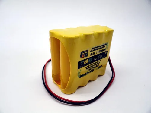 Vista 4 de 5PC Unitech AA900mAh 9.6V batería luz de emergencia 9.6V 1.1Ah NiCD