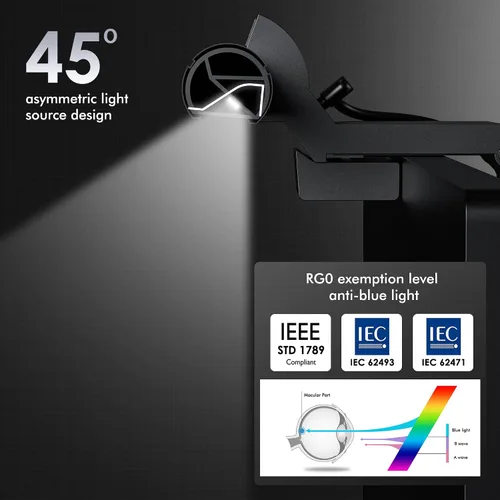 Vista 9 de Quntis Barra de luz para monitor con control remoto, 16.7 pulgadas, cuidado de los ojos, barra de luz para computadora sin deslumbramiento