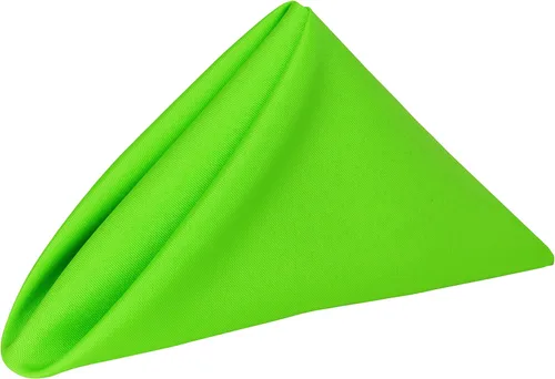 Vista 18 de Ultimate Textile, servilletas de poliéster (17 x 17 pulgadas), 1 Docena., Poliéster & Mezcla de poliéster, Verde ácido, 1 Docena