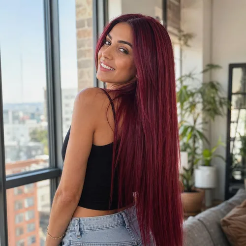 Vista 2 de Prettyshop - Juego de 8 extensiones de pelo con clip, de 24 pulgadas, tamaño XXL, onduladas, rizadas o lacias, resistentes al calor