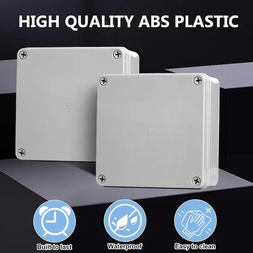 Vista 3 de Kanayu Caja de Conexiones (6 x 6 x 3 pulgadas) Caja de Conductos Eléctricos Impermeable IP65 Resistente al Agua Plástico ABS A Prueba de Polvo
