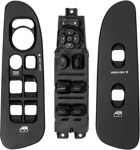 Vista 5 de Mango S Interruptor de elevalunas eléctrico para conductor y pasajero y bisel 56049805AB para Dodge Ram 1500 2500 3500 2002-2009, Dodge Dakota