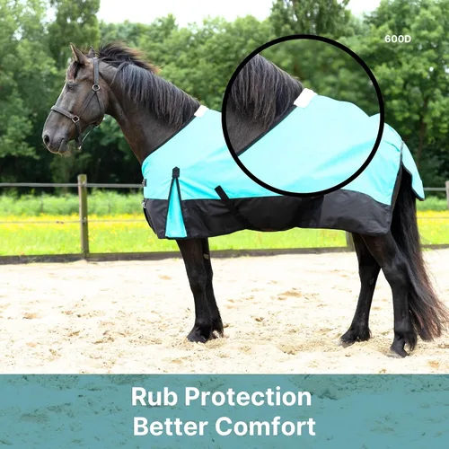 Vista 2 de Resistance Lámina ligera de 600 denier, sin relleno, resistente al agua y transpirable para lluvia de caballos