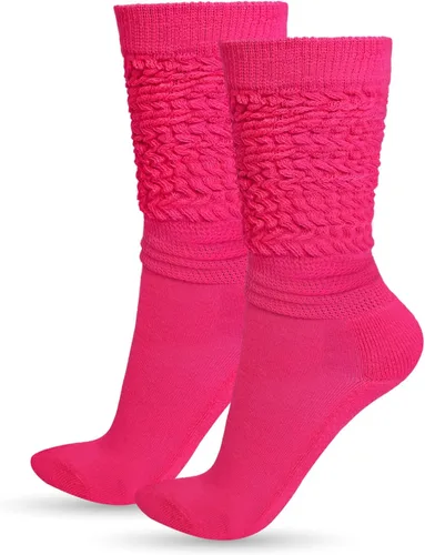 Vista 16 de Ronglry Calcetines de neón holgados de los años 80 y 90, calcetines de neón para mujer, calentadores de piernas extra largos, suaves, hasta
