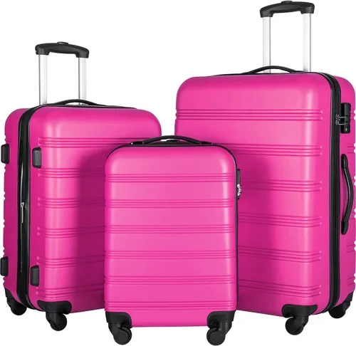 Vista 65 de Merax Equipaje Sets 2 piezas Hardshell 20&28 IN Maleta Set con bolsa de lona