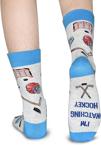 Vista 4 de If You Can Read This Funny Socks, Novedosos calcetines de hockey de cerveza, golf, juegos, carreras, esquí, pickleball amantes del regalo de Navidad