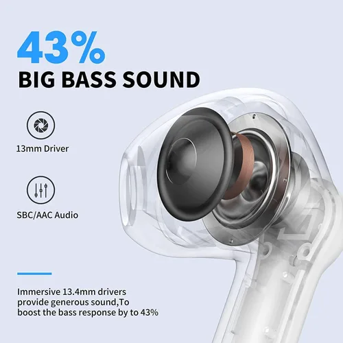 Vista 3 de Auriculares inalámbricos, auriculares Bluetooth, auriculares con cancelación de ruido, auriculares 3D 4, auriculares intrauditivos con graves