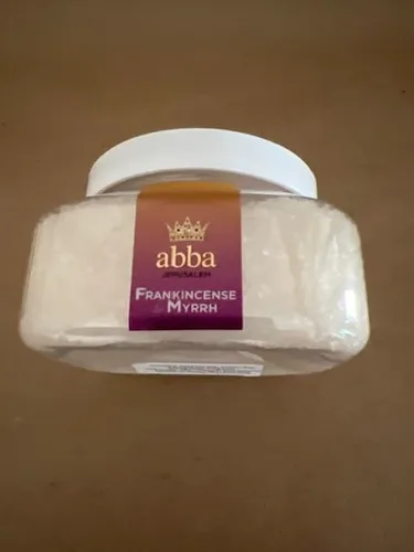 Vista 3 de Sales de baño de incienso y mirra – tarro de 8 onzas – ABBA Jerusalem : disfruta de las propiedades terapéuticas de la sal del mar muerto de Israel.