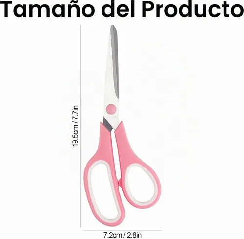 Vista 7 de Koqye Tijeras multiusos para manualidades de 7.7 pulgadas, tijeras de acero Rosa 7.7