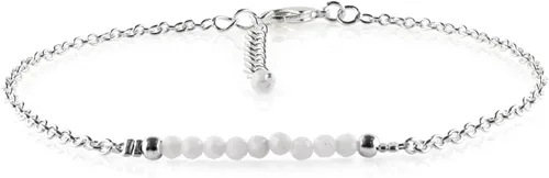 Vista 80 de YANARA Pulsera de tobillo para mujer, piedra de nacimiento natural, cuentas de piedras preciosas, tobillera delicada hecha a mano de 9 pulgadas +