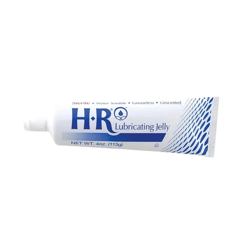 Vista 2 de HR® Gelatina lubricante estéril 4oz. (113gm) Tubo abatible laminado laminado, 12 unidades/caja