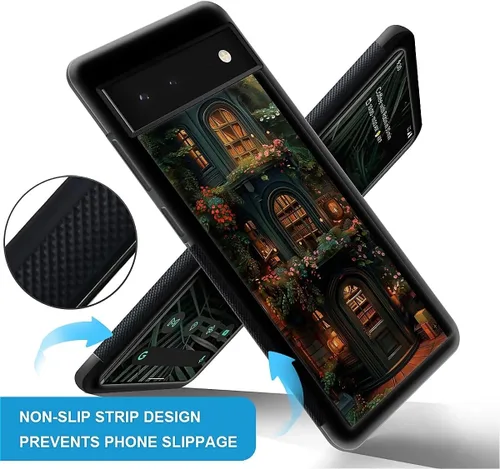 Vista 788 de Compatible con Google Pixel 4A 5G Mobile Case Creative Acrylic Panel trasero Silicona Protección Grip especialmente diseñado para Google Pixel 4A 5G