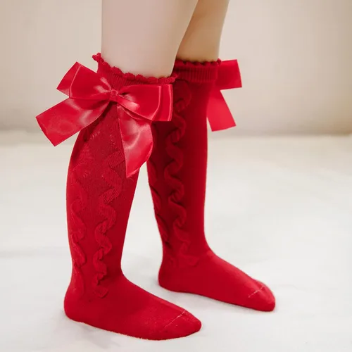 Vista 3 de Medias Princess Sock Baby Girls Calcetines sólidos para niños a media pantorrilla, hasta la rodilla, para niños pequeños, cuidado de bebés 20