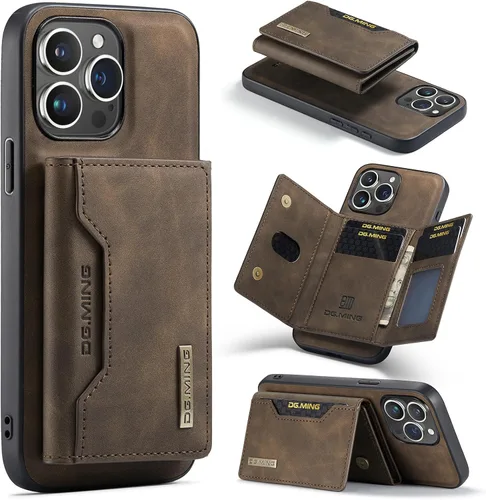 Vista 12 de Fundas de cuero tipo cartera para teléfono compatibles con iPhone 14 Pro Max con tarjetero para hombres de 6.7 pulgadas, contraportada desmontable 2