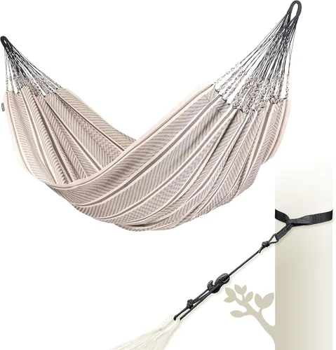 Vista 18 de LA SIESTA Flora Zebra - Hamaca clásica doble de algodón orgánico Cebra