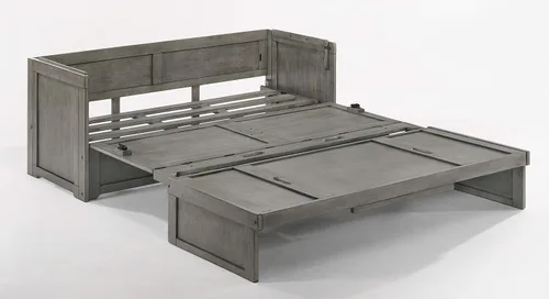 Vista 3 de NIGHT & DAY Furniture Murphy Cube - Cama de armario (gris rural, Queen)