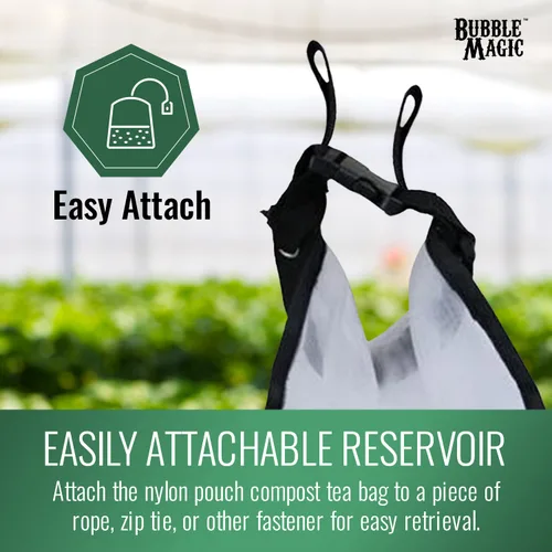 Vista 5 de Bubble Magic Bolsa de té de compost, infusor, colador, malla fina para cerveceros de 15 galones, extractor de nutrientes vegetales, haz fertilizante