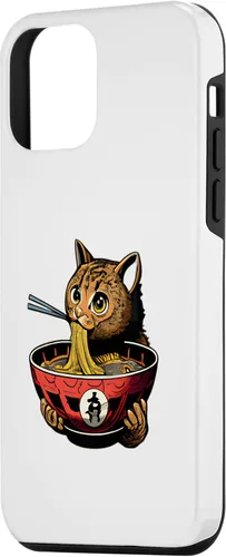 Vista 2 de Funda para iPhone 12 mini Ramen Cat Kawaii Anime japonés Kawaii Neko