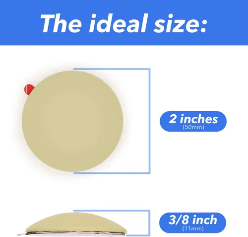 Vista 5 de Protectores de pared de silicona para pomos de puerta, color marfil, placa redonda autoadhesiva, almohadillas para parachoques de puerta