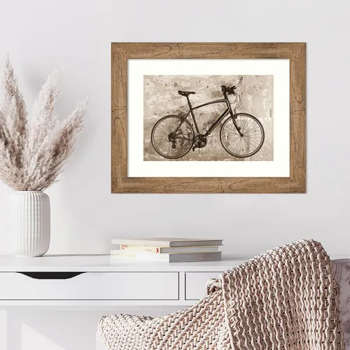 Vista 4 de Amanti Art Framed Wall Art Print 18x24 Bike by Deborah Revell, Transportation Wall Art, Industrial Urban Decor, Small Poster Painting Artwork for