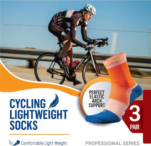 Vista 2 de Thirty48 Calcetines de ciclismo con tela S.Café, resistentes al olor, protección UV, secado rápido